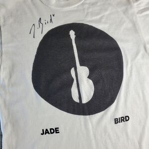 Signed Autographed Jade Bird T Shirt sz Small READ DESC. Black on White shirt.